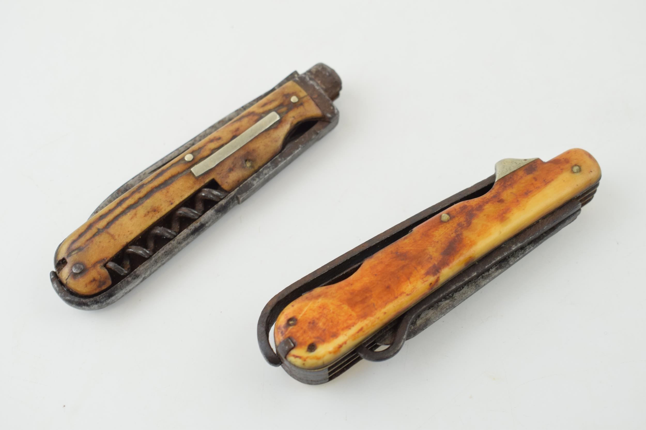 A 19th century Coachman's / Horseman's multitool pocket knife by H.G Long & Co. Sheffield (Length - Image 3 of 3