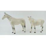 Beswick Grey Imperial Horse 1557 with mare facing left in grey (2). In good condition with no