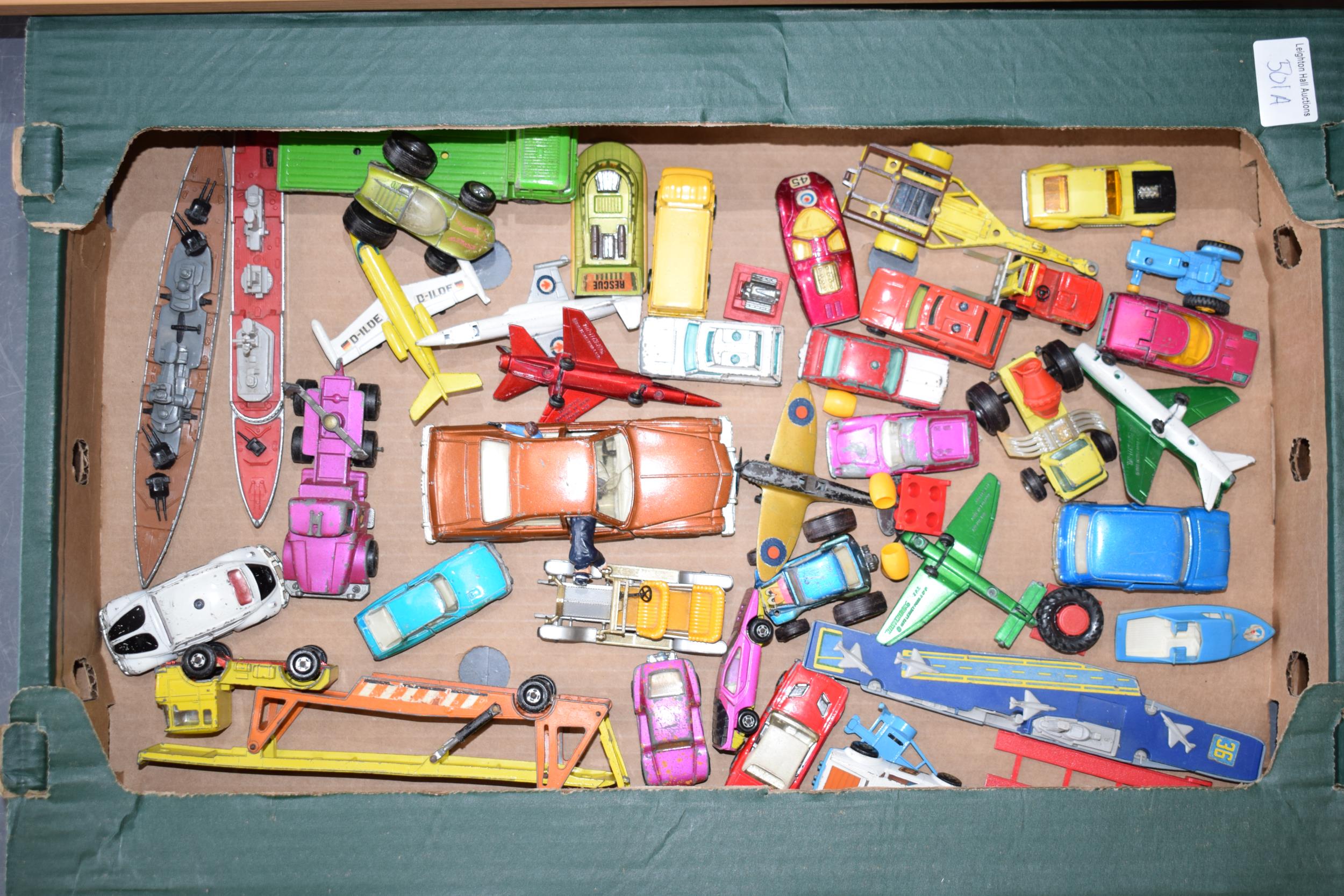 A collection od die-cast vehicles to include a Corgi Kojak vehicle, a Matchbox Ford, an Alfa Carabo, - Image 2 of 7