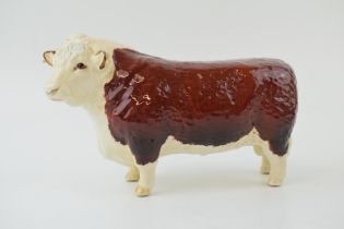 Beswick Hereford Bull. In good condition with no obvious damage or restoration.