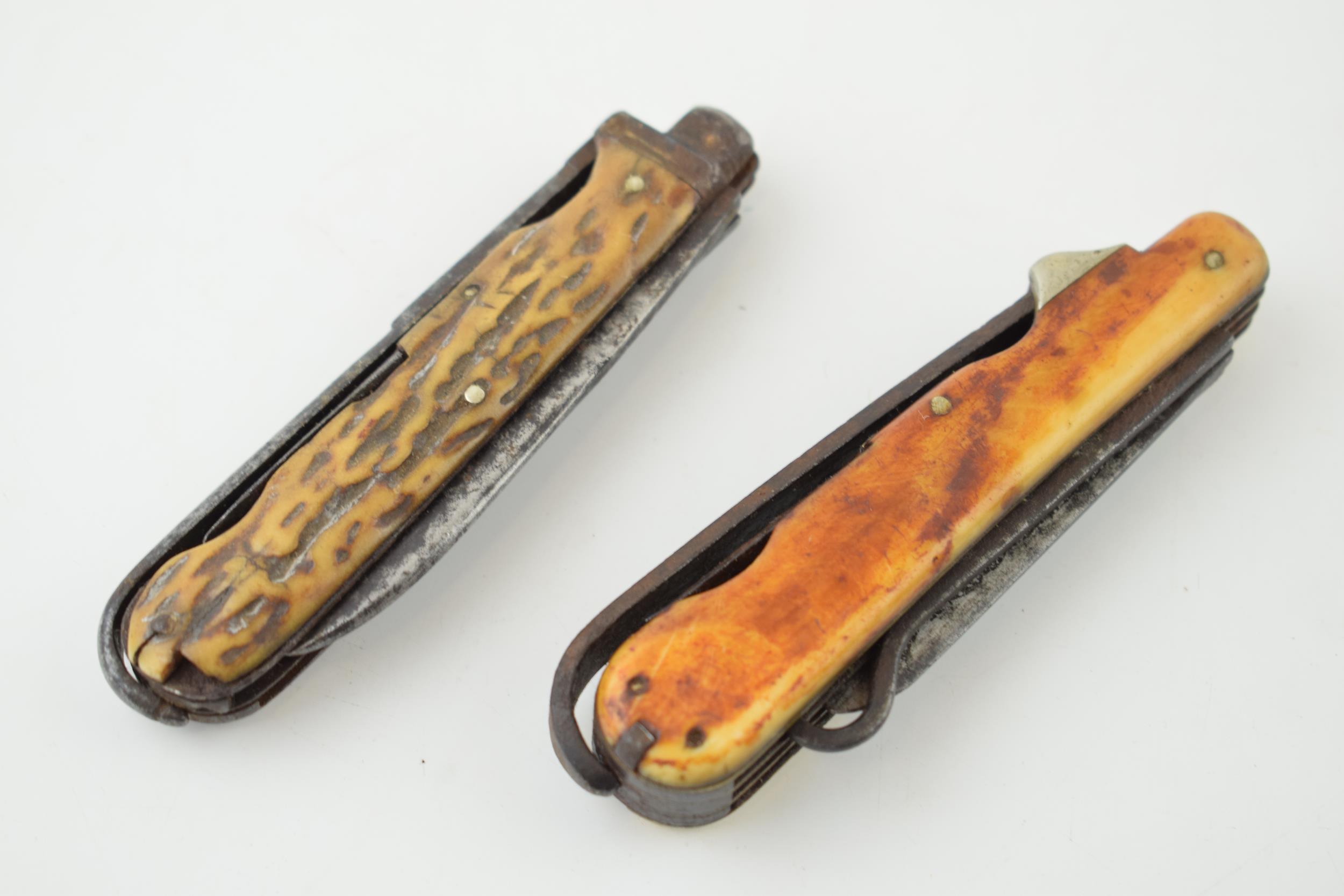 A 19th century Coachman's / Horseman's multitool pocket knife by H.G Long & Co. Sheffield (Length - Image 2 of 3