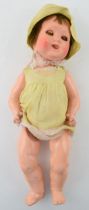 Bisque head doll 170 3/0 Made in Germany. Teeth present. Height 36cm. Generally in good order,