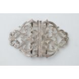 Silver ornate nurses belt buckle, 24.3 grams, London 1976.