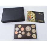 2009 UK Proof Coin set, 12 coins from £5-1p, including the 'Kew Gardens' 50p; in Royal Mint box with