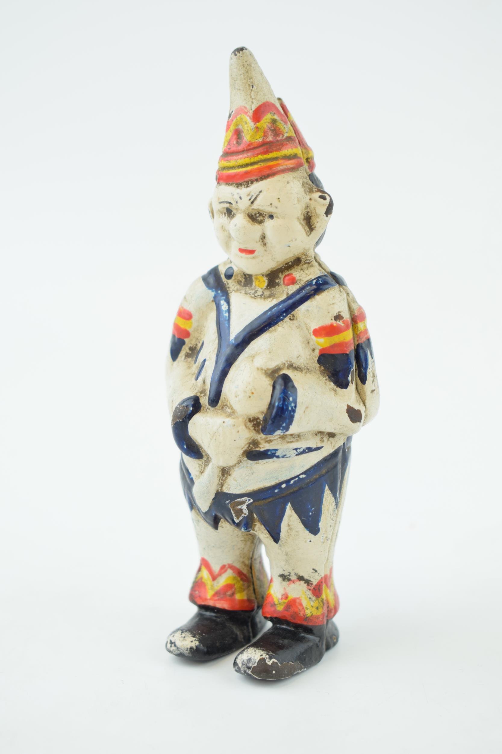 Metal novelty money box in the form of a clown. Height 14cm.