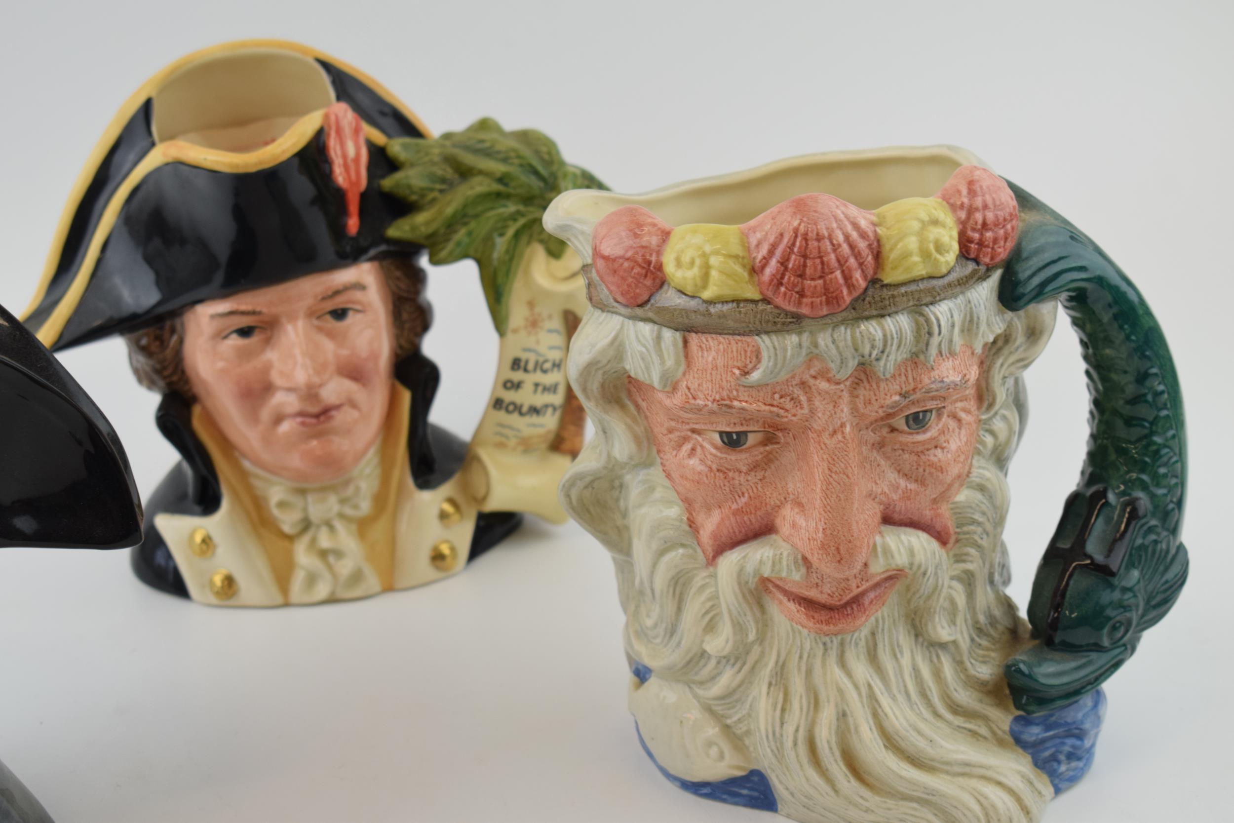 A trio of large Royal Doulton character jugs to include Napoleon Bonaparte, Captain Bligh and - Image 2 of 3