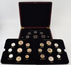 18 commemorative coin collection, the predecimals of George VI and the predecimals of Elizabeth