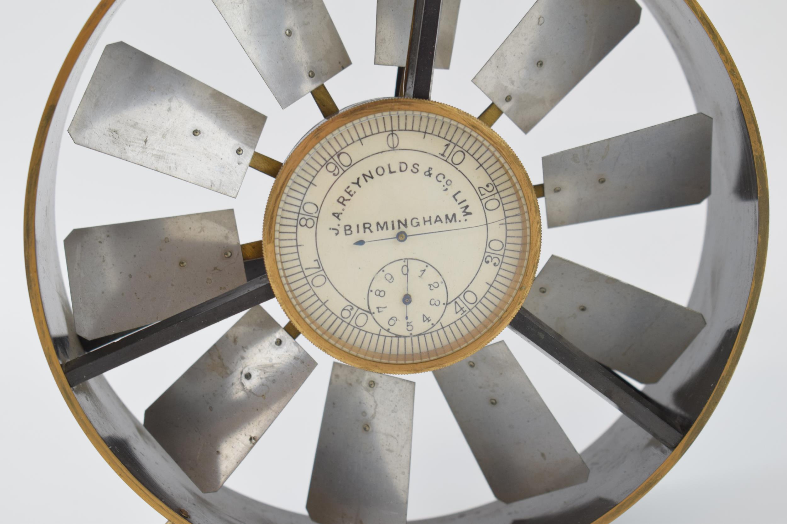 A vintage Anemometer by J.A. Reynolds & Co, Ltd Birmingham. Diameter 16cm. Height 19cm. In good - Image 2 of 3