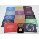 A collection of Royal Mint coin sets to include 1973, 1972, 1975, 1974, 1971, 1981, 1982, 1970,