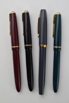 A collection of three vintage Parker fountain pen, with 14k gold nibs, with a Sheaffer example (4).