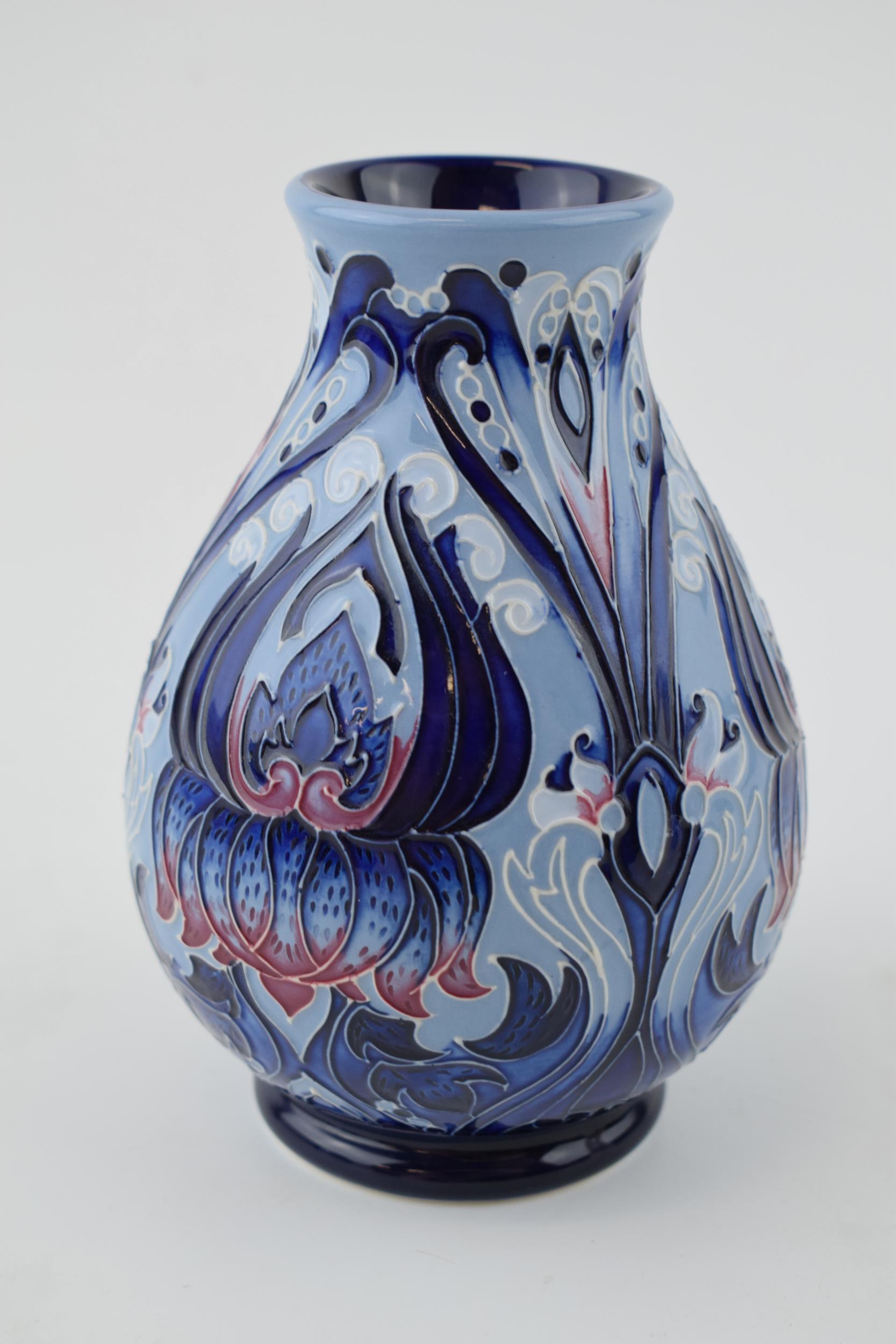 Moorcroft limited edition vase in the Crown Imperial pattern, 34/150, 2010, 14cm tall. In good - Image 2 of 3