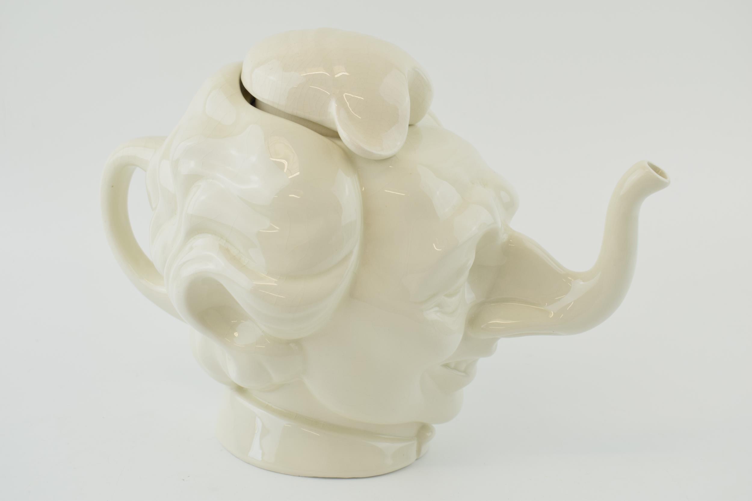 Spitting Image Margaret Thatcher teapot by Fluck and Law, made by Carlton Ware, unmarked, 31cm long. - Image 2 of 3