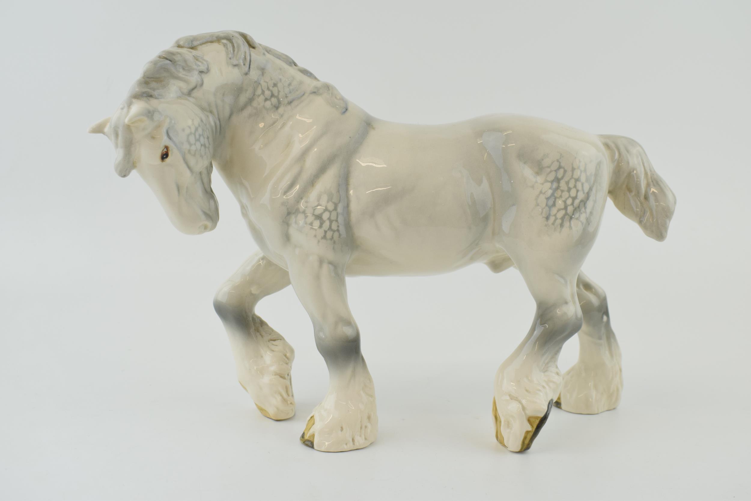 Beswick Action Shire Horse in grey 2578 In good condition with no obvious damage or restoration.