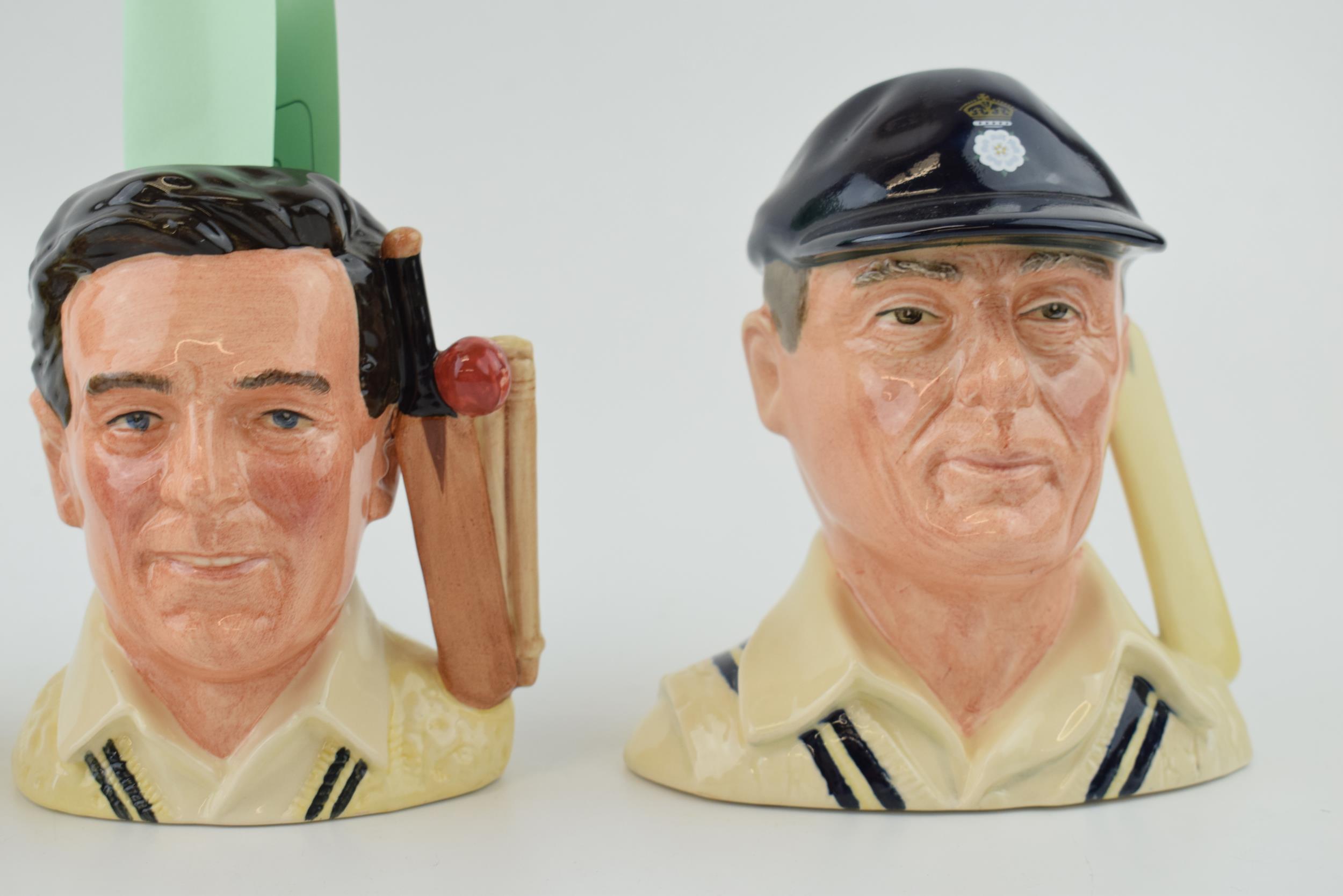 Small Royal Doulton character jugs of cricketers to include Denis Compton, the Hampshire Cricketer - Image 3 of 3