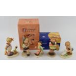 A collection of Goebel figures to include Sister, Private Conversation, Merry Wanderer (boxed),