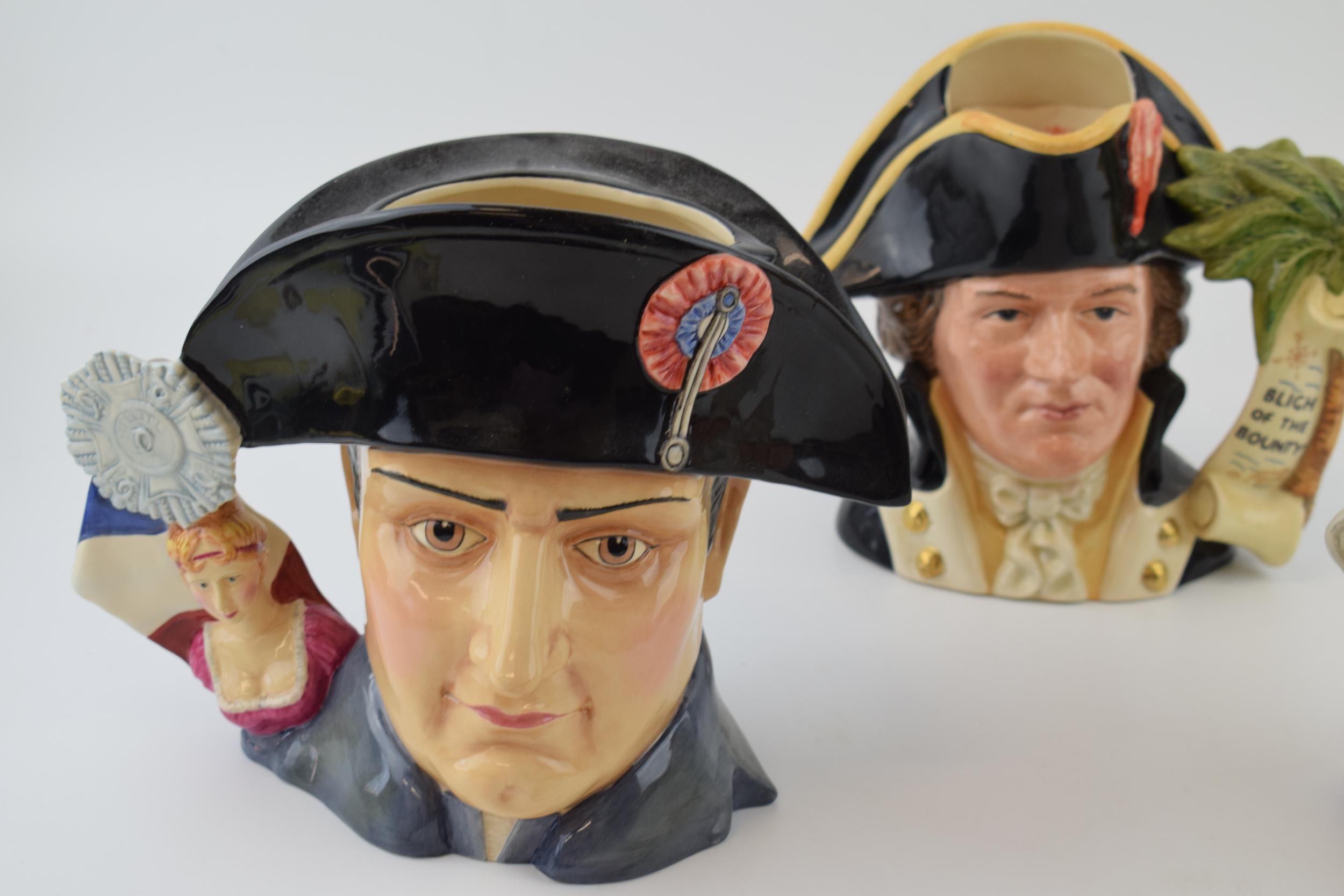 A trio of large Royal Doulton character jugs to include Napoleon Bonaparte, Captain Bligh and - Image 3 of 3