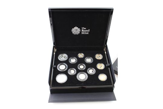 2017 Royal Mint silver proof coin set, 13-coin UK annual set in the original presentation box with a - Image 2 of 6