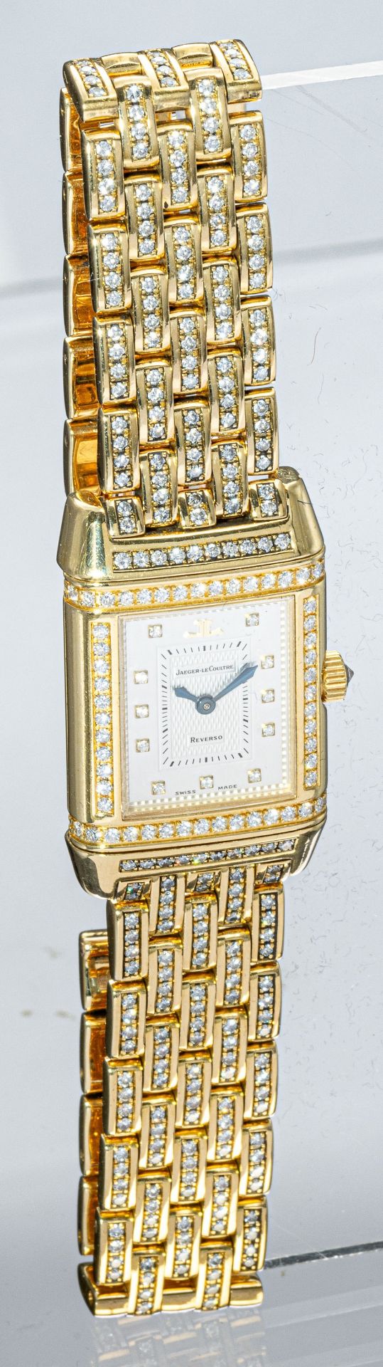 Diamant-Jaeger LeCoultre-Gold-Armbanduhr Reverso Duetto - Bild 3 aus 3