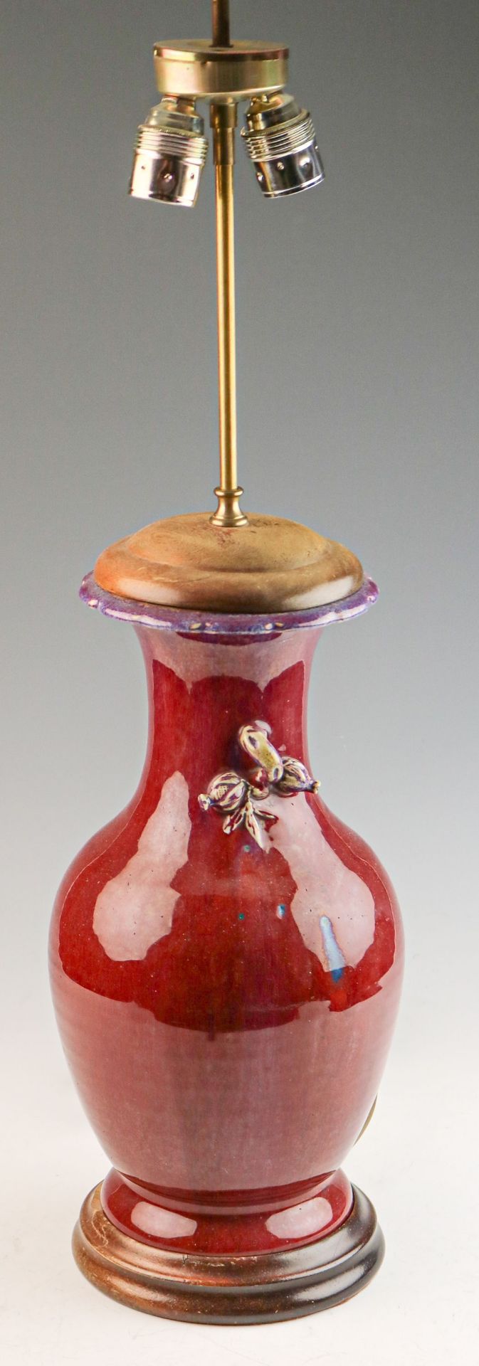 Bauchige Vase, als Lampe montiert China - Image 2 of 2