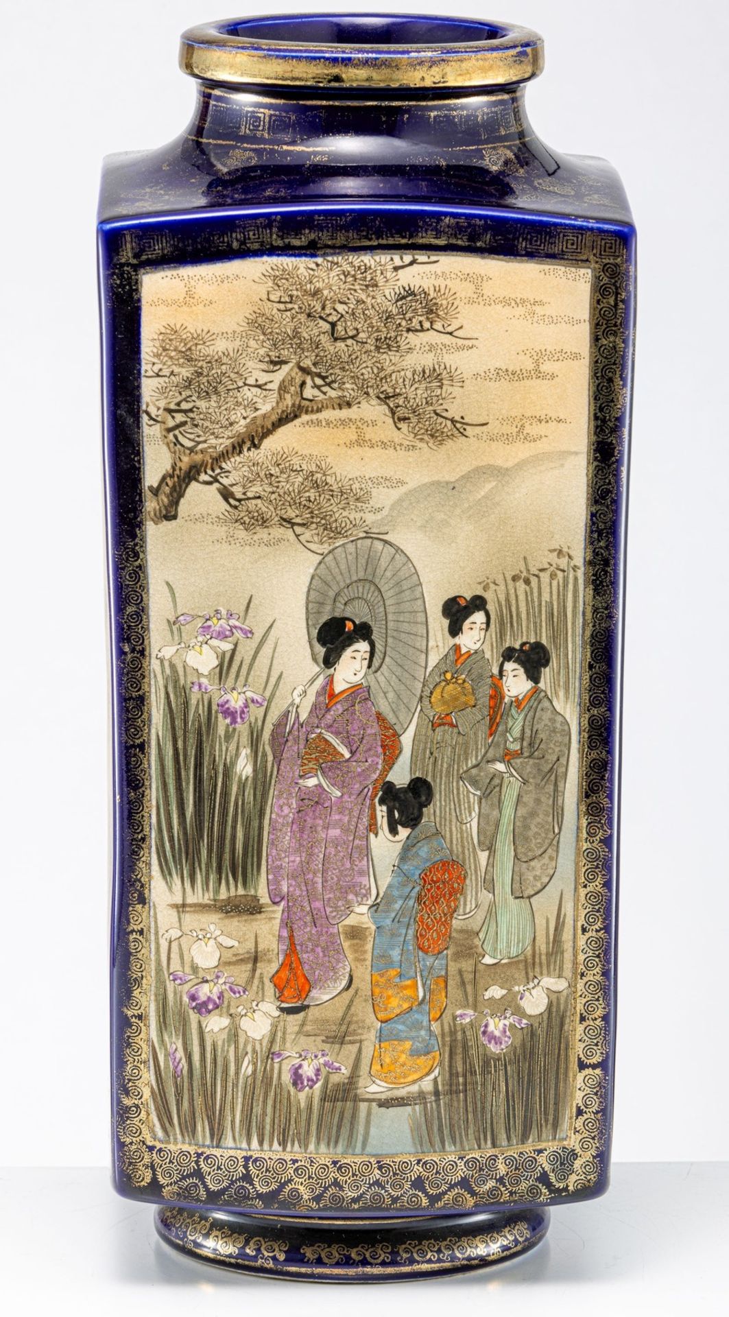 Vierkantige Satsuma-Vase Japan - Bild 2 aus 5