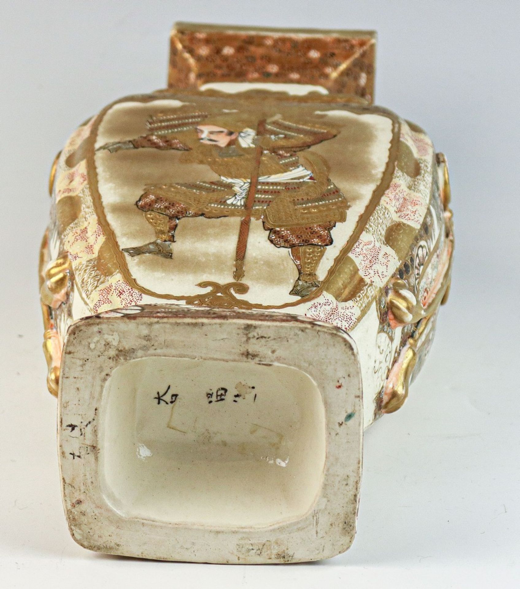 Vierkantige Satsuma-Vase mit gerundeten Ecken Japan - Image 3 of 3