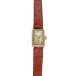 Longines-Vintage-Gold-Armbanduhr "Tank", Art Deco Zeit