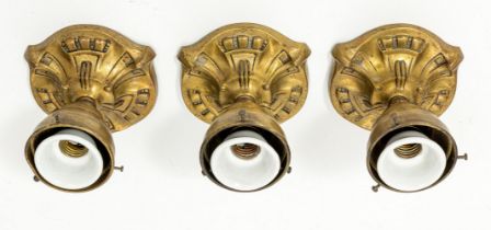 Drei kleine Jugendstil-Deckenlampen Deutsch, um 1900/10