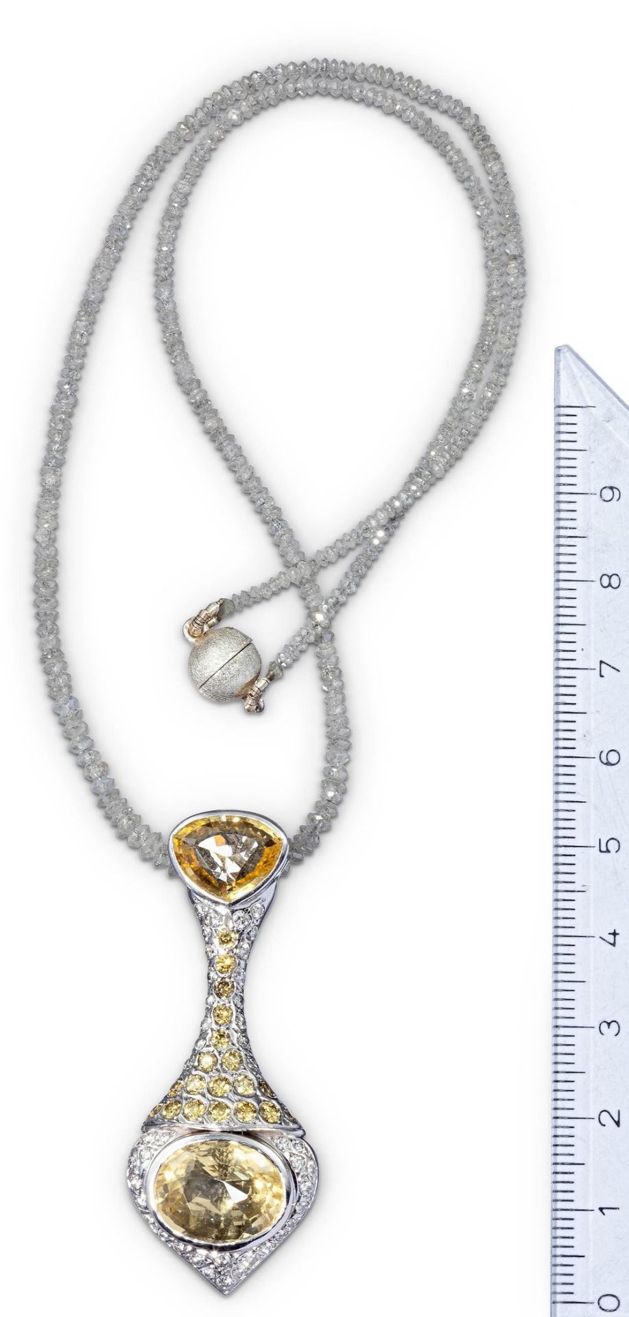Saphir-Diamant-Stabanhänger 1930er Jahre - Bild 2 aus 2