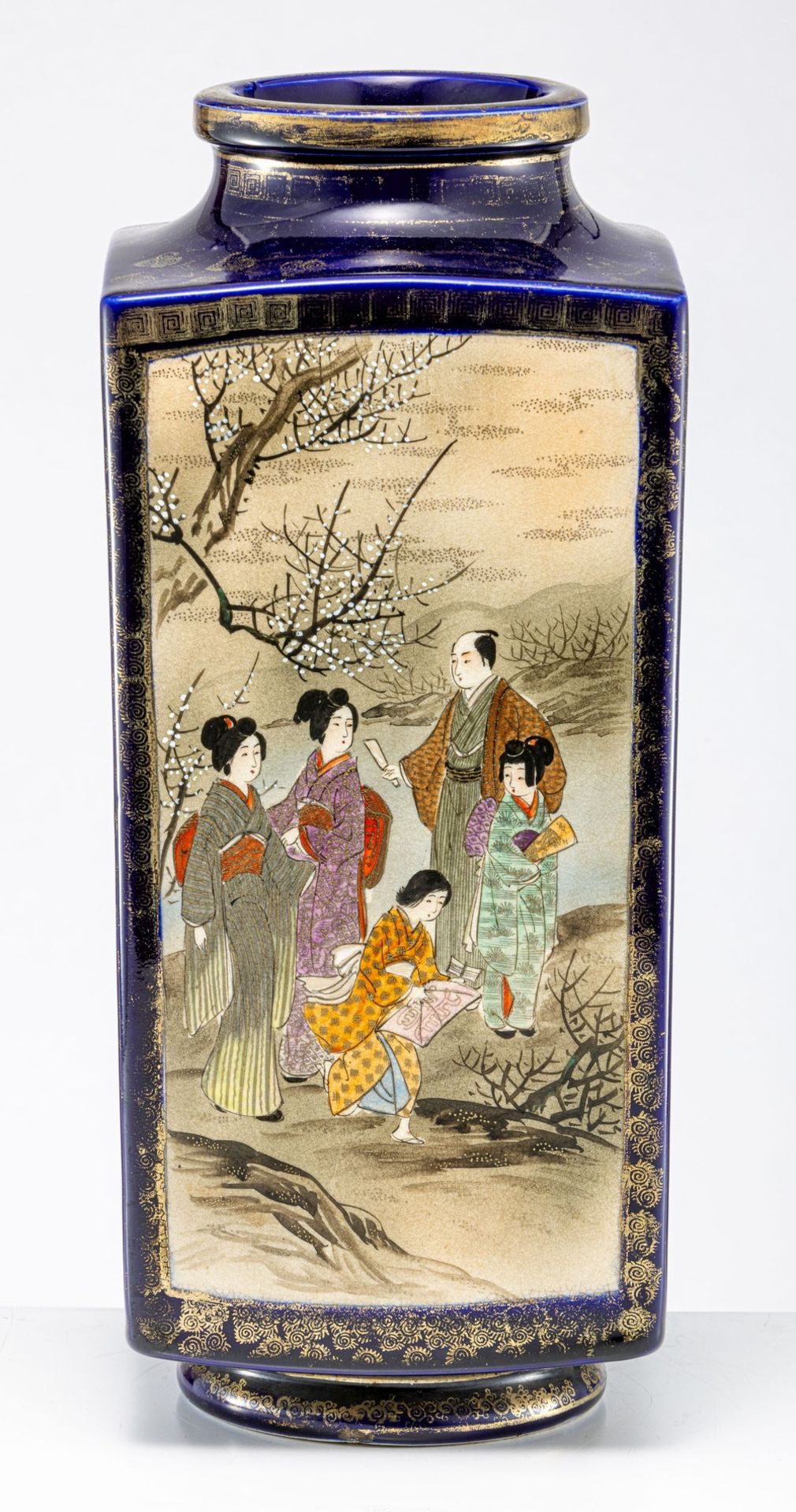 Vierkantige Satsuma-Vase Japan - Bild 4 aus 5