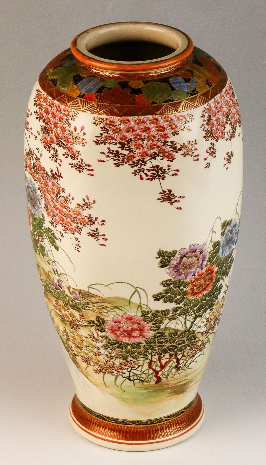 Schlanke sechskantige Satsuma-Vase Japan - Image 2 of 3