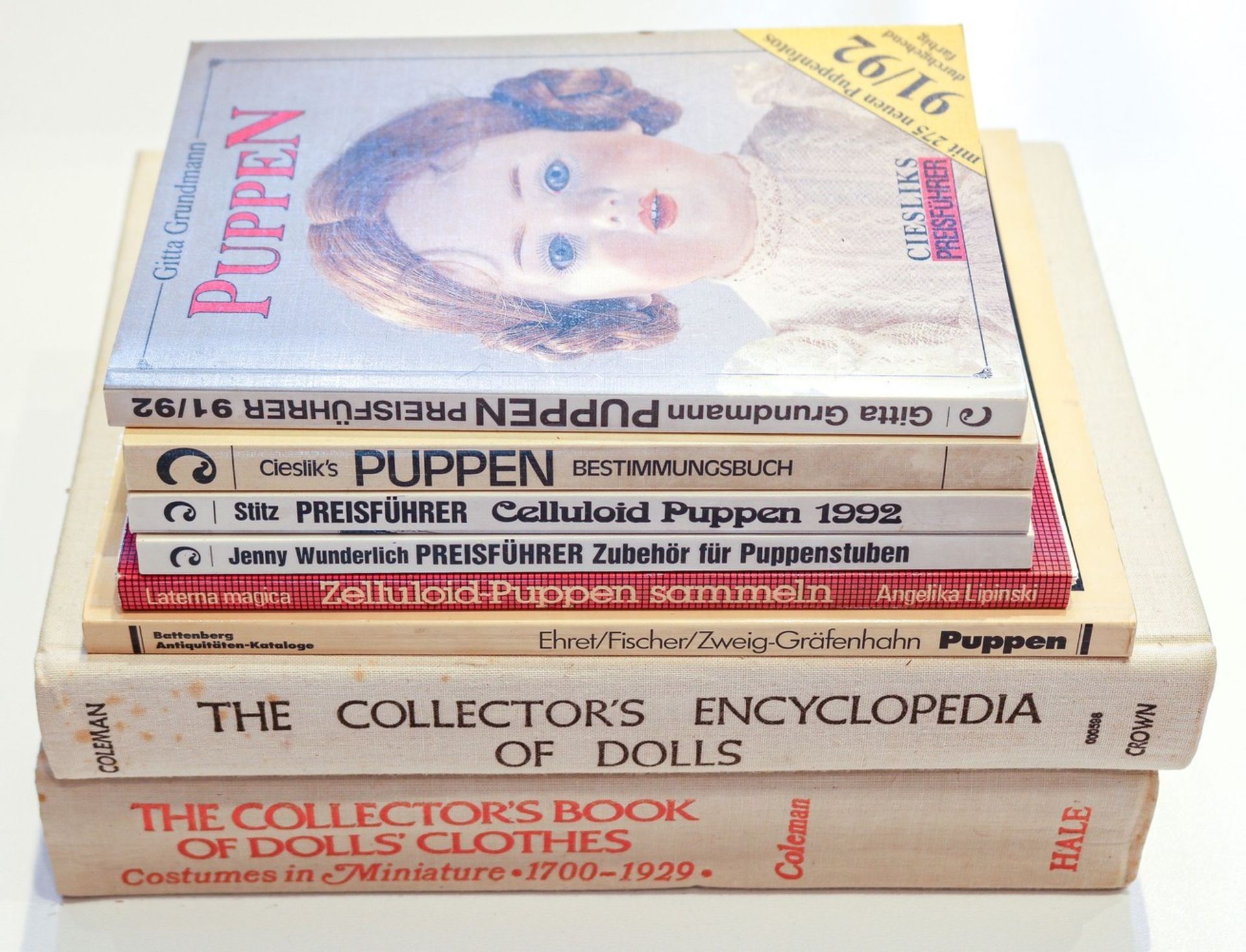 Puppenliteratur: Bestimmungsbücher und Preisführer um 1968/92