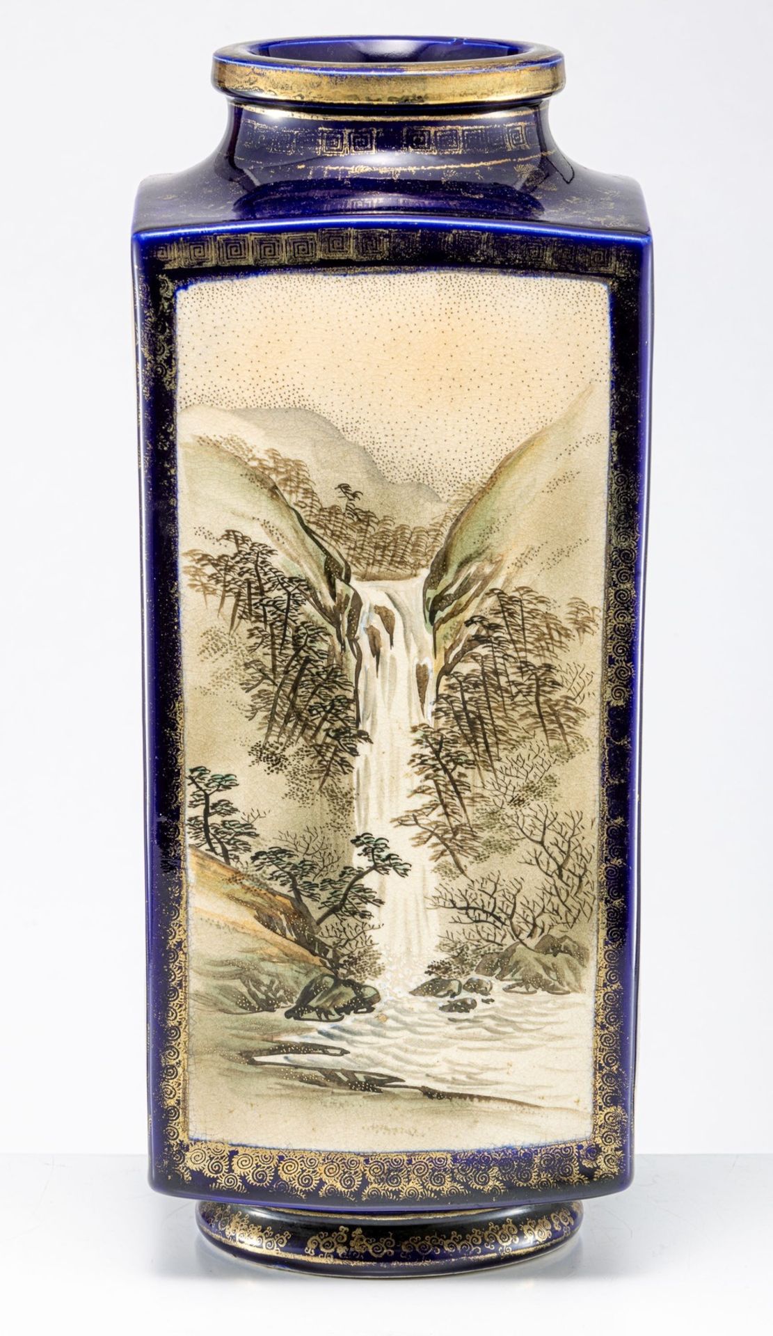 Vierkantige Satsuma-Vase Japan - Bild 3 aus 5