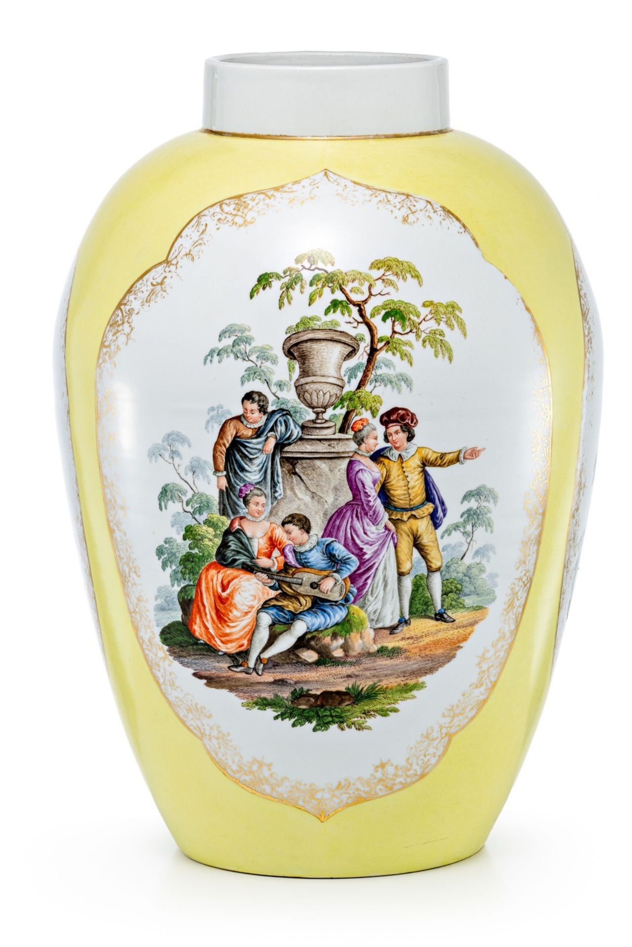Große Vase mit Watteauszenen Helena Wolfsohn, Dresden, um 1900