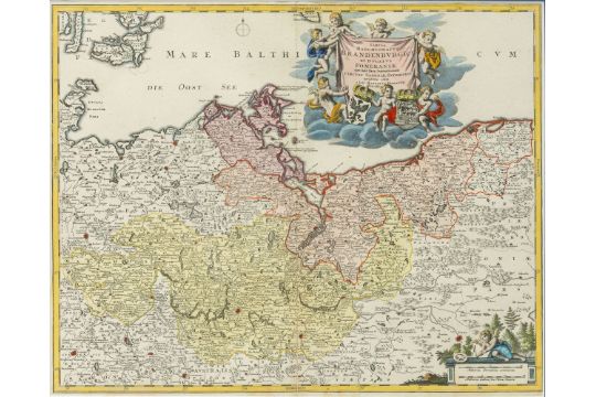 Brandenburg - zwei Landkarten um 1710 u. 1750 - Bild 1 aus 4