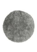 RRP £67 - Indulgence Supersoft Grey Shaggy Rug Circle GREY