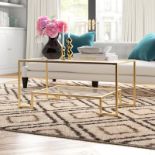 RRP £ 65.99 - Gus Frame Coffee Table with Storage Colour: Gold