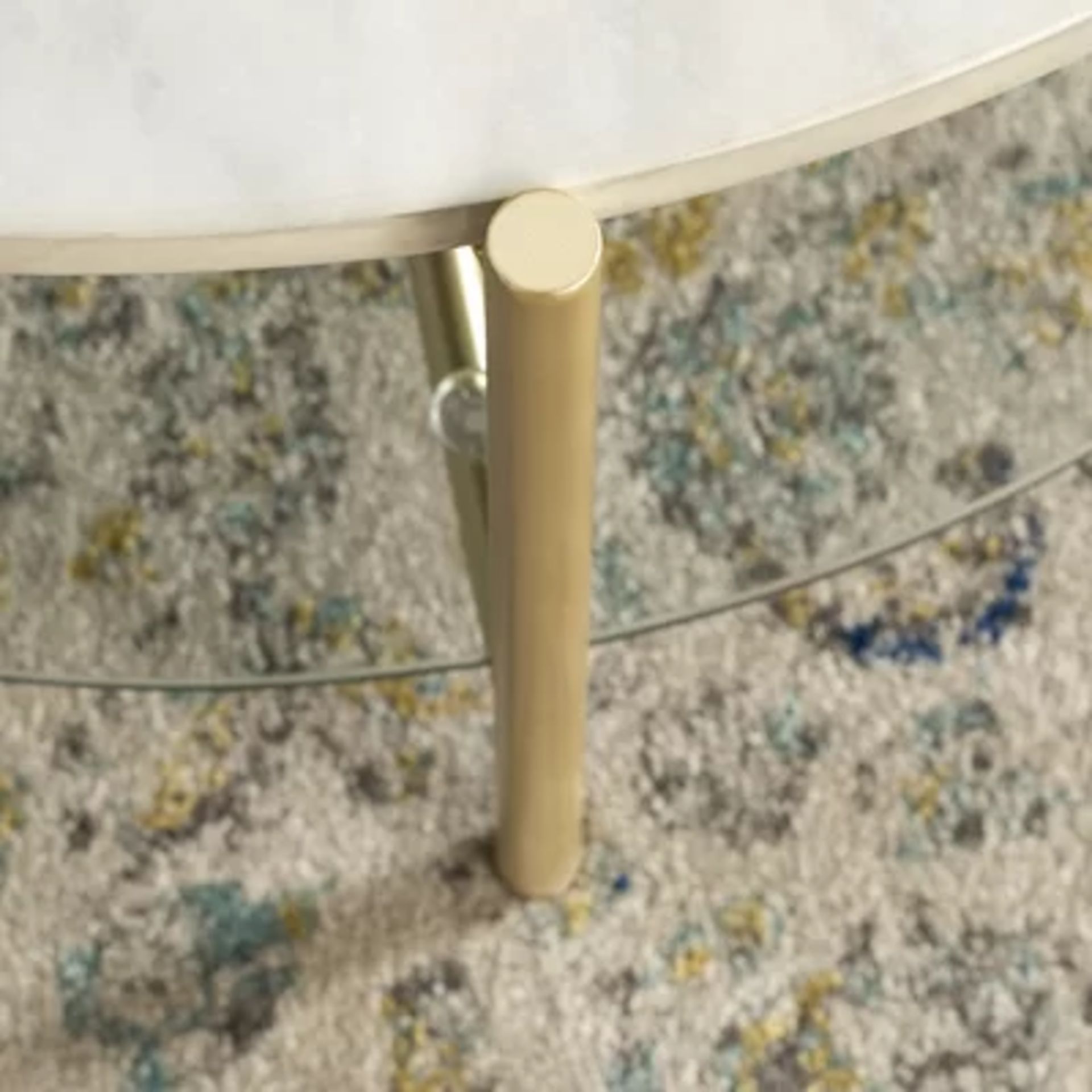 RRP £ 179.99 - Adelbert Coffee Table Colour: White Marble/Gold - Image 3 of 4