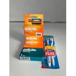 3 PACKS OF 4 GILLETTE FUSION AND 1 PACK OF 4 MACH 3 RAZOR BLADES-9709