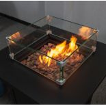 RRP Â£599Â  Special Edition Square gas Fire Pit With Surrounding Glass Protection - The brand new