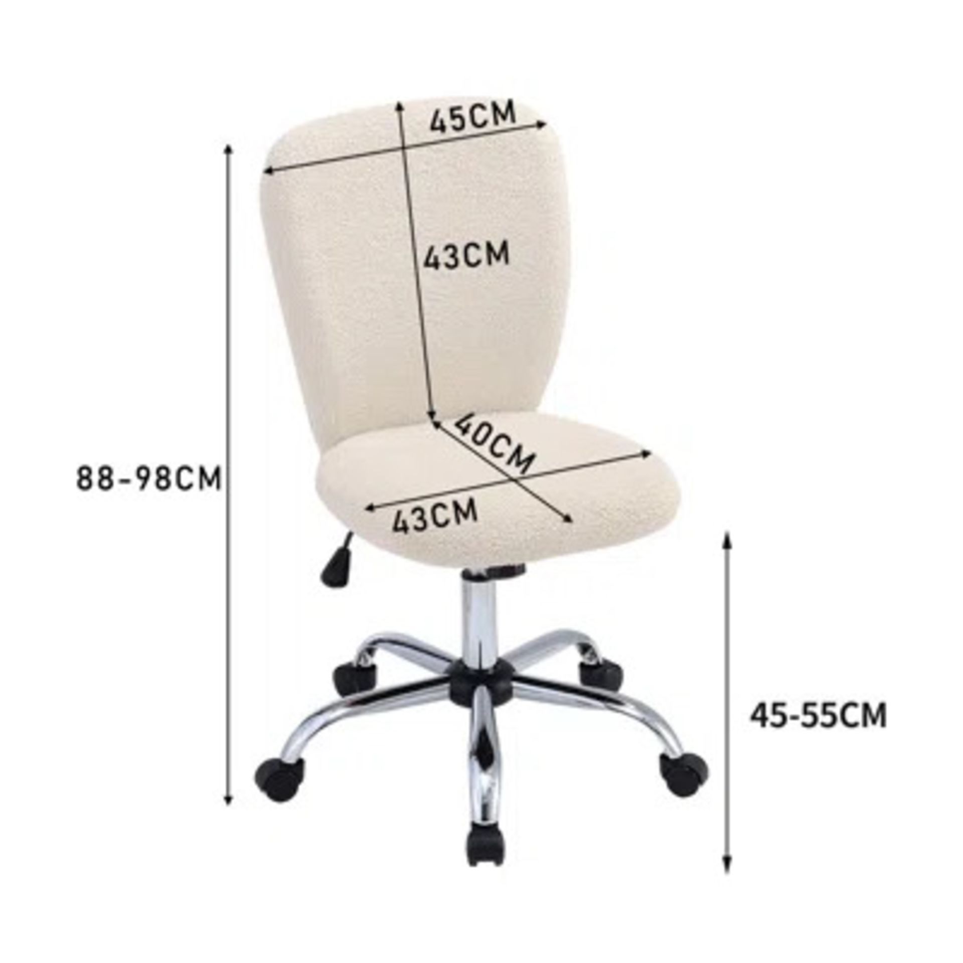 RRP £70.99 - Krilov Ergonomic Office Chair Upholstery Colour: Beige - Image 5 of 6