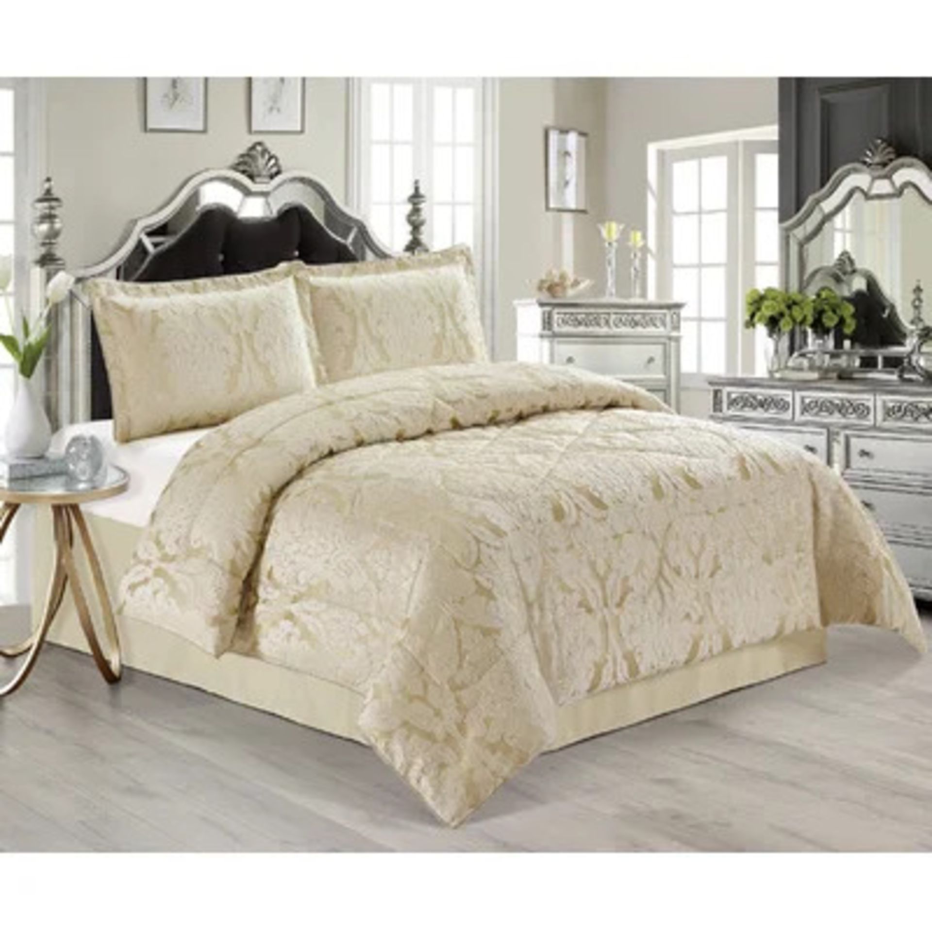 RRP £57.99 - Blosser Bedspread Set with Pillowcases Colour: Beige, Size: 240 x 260 cm Bedspread -