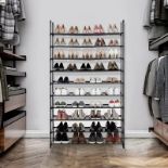 RRP £23.99 - 50 Pair Shoe Rack Finish: Dark Black