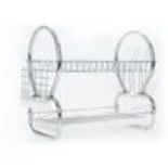 RRP £18.99 - Royalford Kitchen 2 -Tier Dish Rack Dish Drainer, Dish Drying Rack With Drain Board,