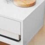 RRP £63.99 - Kudeep 1 Drawer Bedside Table Colour: White
