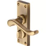 RRP £31.99 - Bedford Bathroom Door Handle Finish: Antique Brass