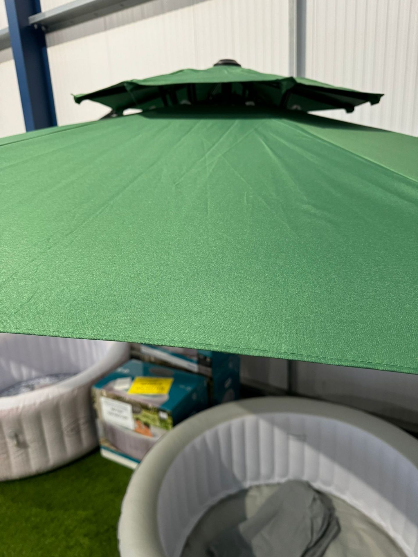 RRP £129.99 - BRAND NEW GREEN BANANA PARASOL - Image 2 of 2