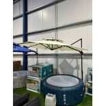 RRP £129.99 - BRAND NEW LIGHT CREAM BANANA PARASOL