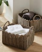 RRP £32 - Set Of Two Woven Storage Baskets FS0687 01