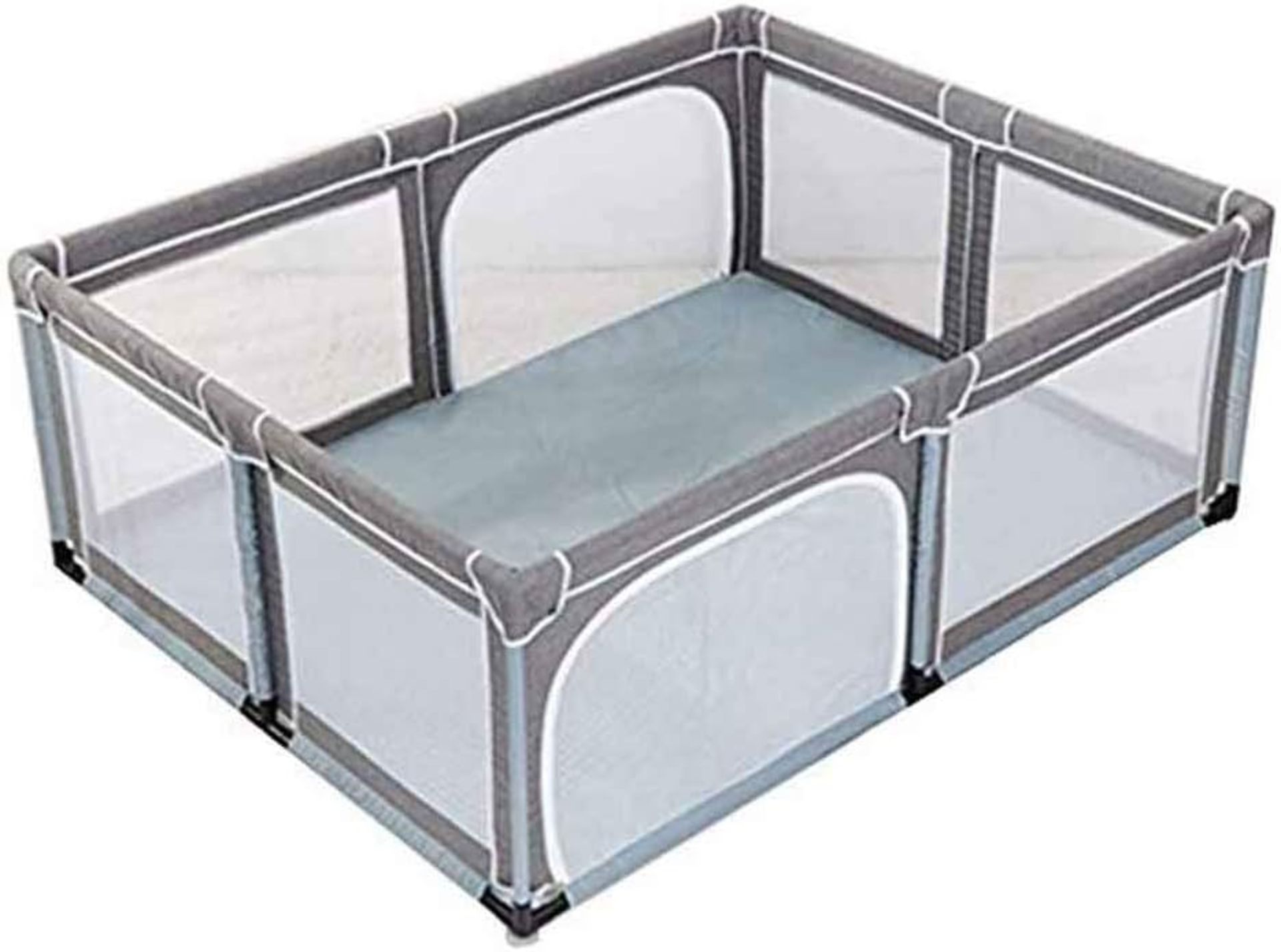 RRP £99.99 - My Babiie Grey Playpen SM7714 01