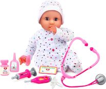 RRP £29.99 - DOLLS WORLD DOLLY DOCTOR DELUXE SOFT BODIED DOLL 46CM VP3247
